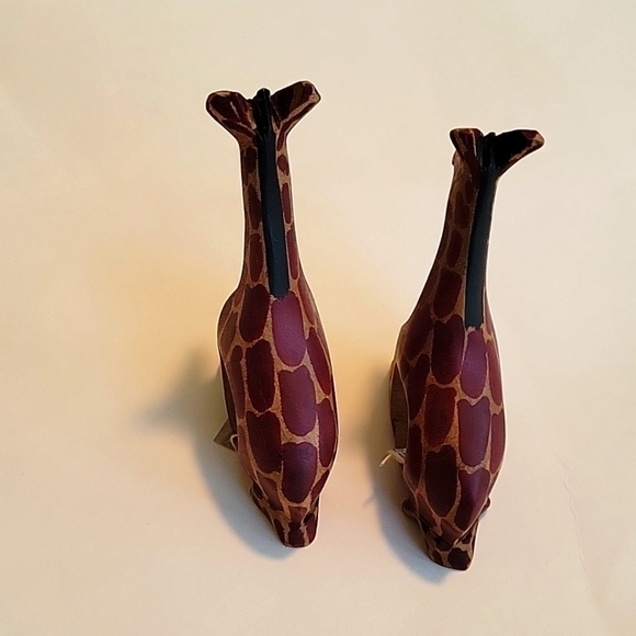 HAND CARVED WOODEN SAFARI ANIMAL NAPKIN HOLDER/ NAPKIN RING - Vintage - Picture 4 of 7